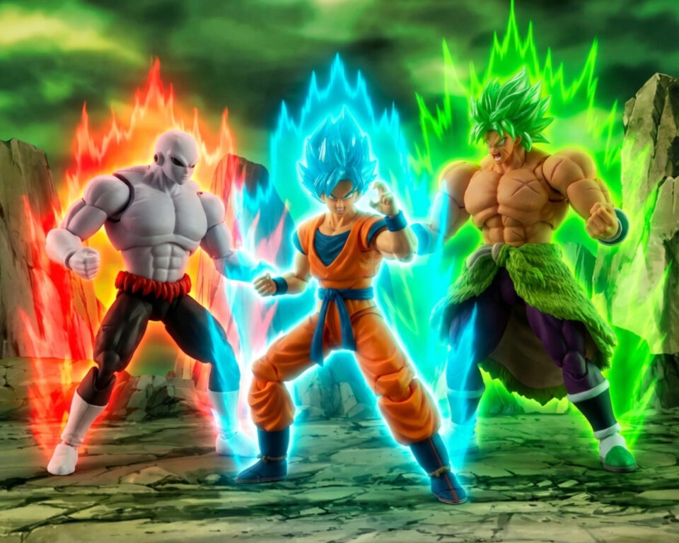 Figuras acción Dragon Ball Evolve Broly Jiren Goku batalla